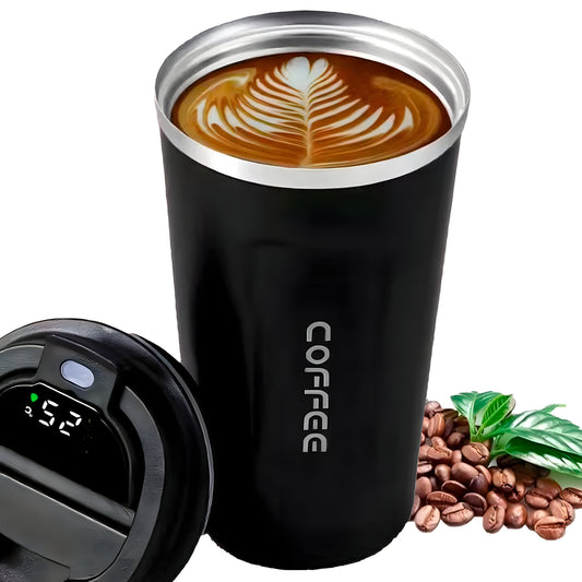 Vaso Térmico Digital 380ml Acero Inox. Negro