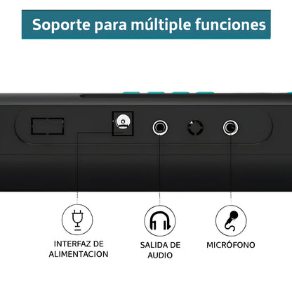 Teclado piano electrónico 61 teclas con micrófono