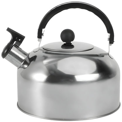 Tetera Acero Inox 1.8L Silbato Abre Fácil Cocina Plata