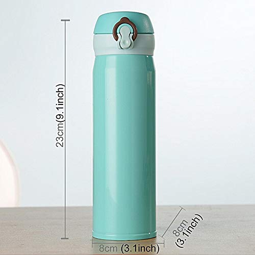 Termo Acero Inox 500ml. Frío/Calor Portátil Turqueza