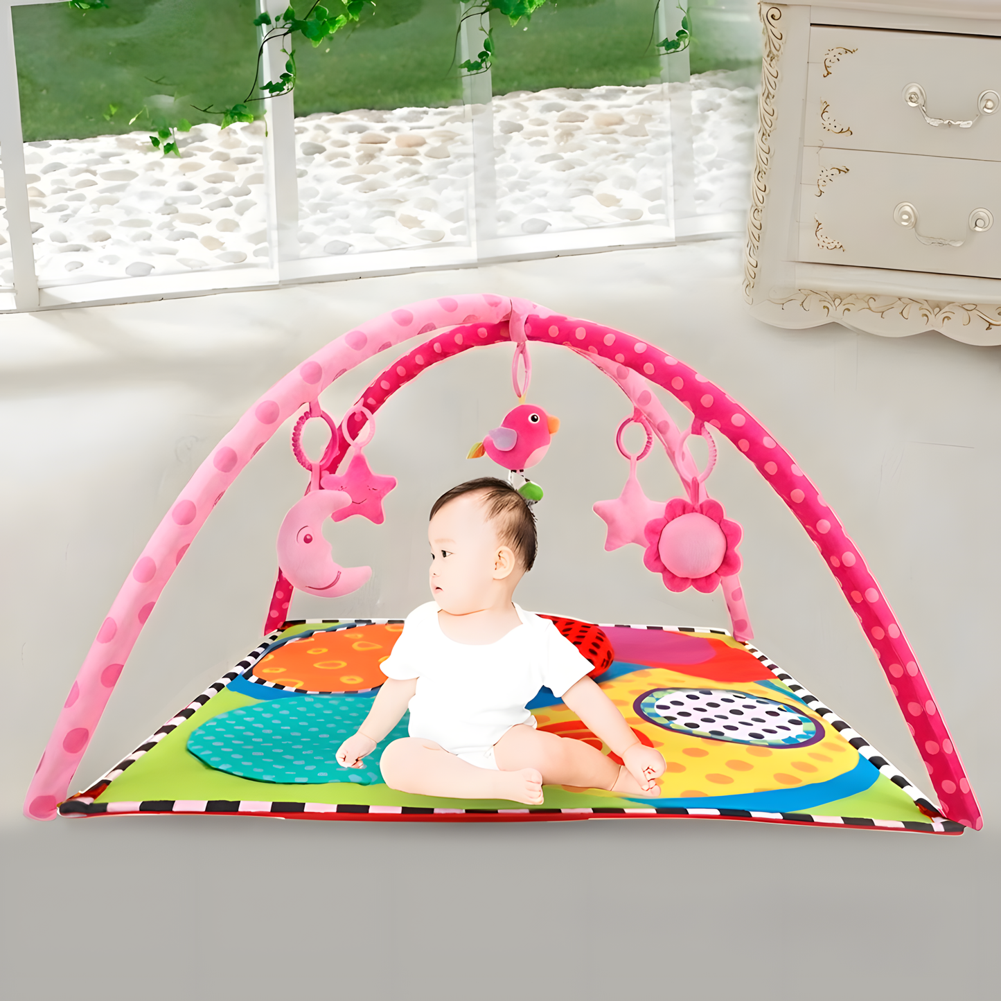 Gimnasio Bebé Didáctico Rosado Estimulación Temprana