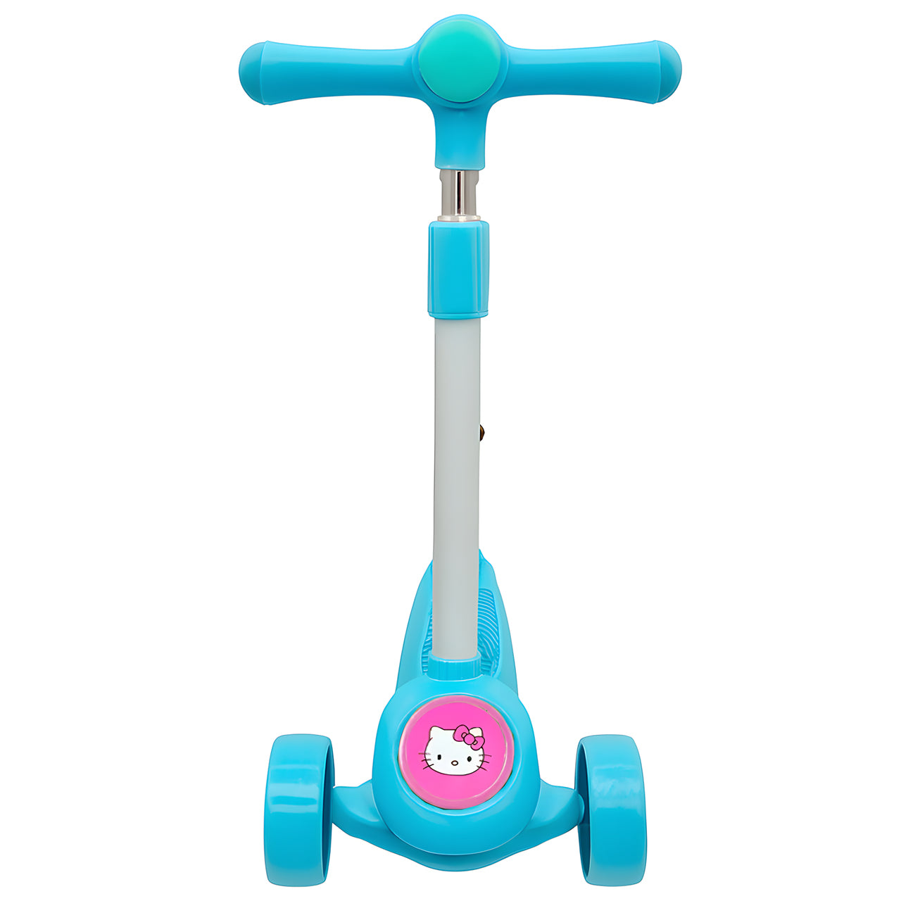 Scooter Monopatin Hello Kitty con Luces LED Ajustable Celeste