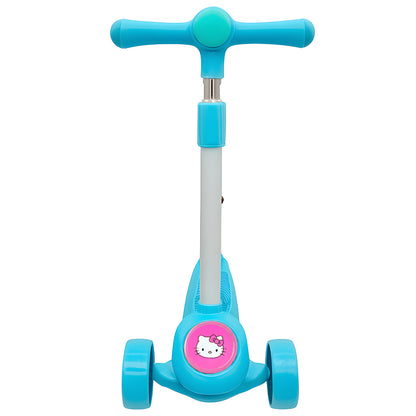 Scooter Monopatin Hello Kitty con Luces LED Ajustable Celeste