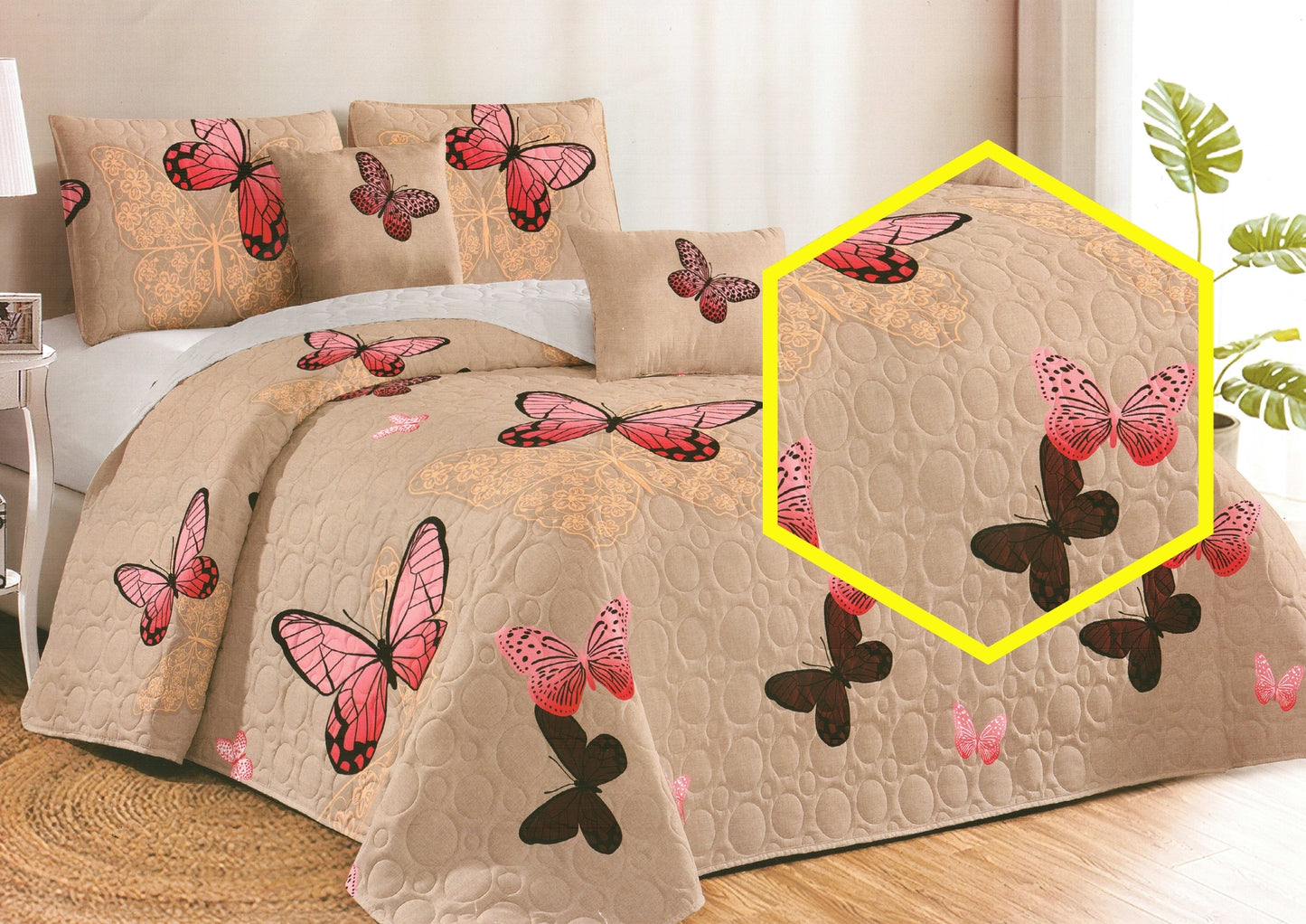 Cubrecama Cobertor Tela Quilt Estampado 1 1/2 plaza, Varios diseños