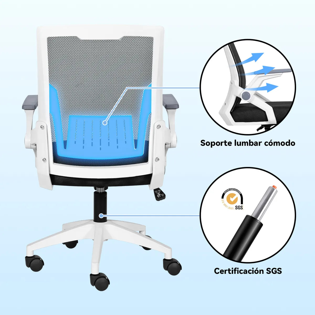 Silla Ergonómica Escritorio Oficina Soporte Lumbar Biónico