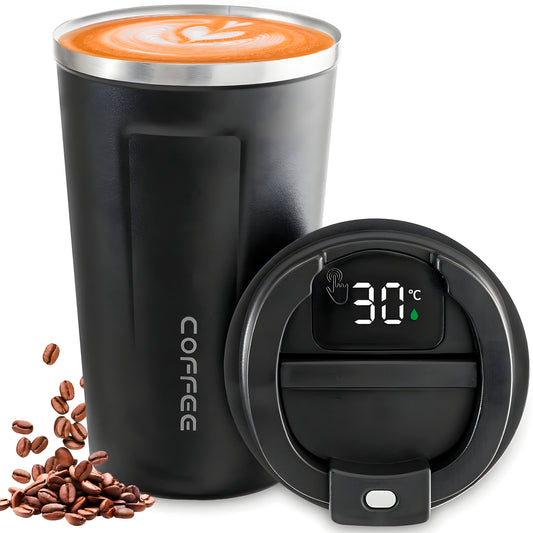 Vaso Térmico Digital 500ml Acero Inox. Negro