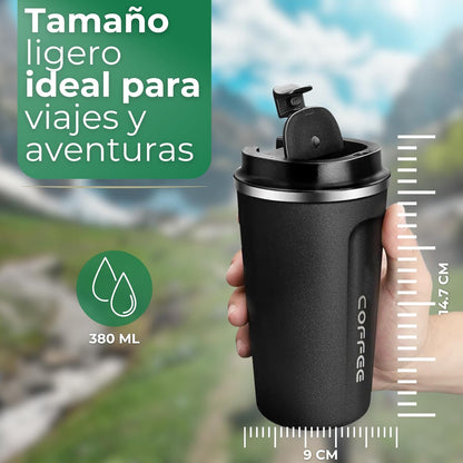 Vaso Térmico Digital 380ml Acero Inox. Negro