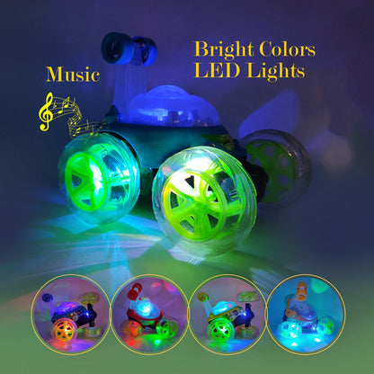 Auto Loco RC Stunt Car 360° | Luces Sonido Recargable