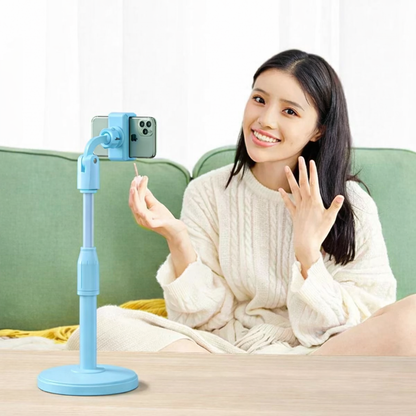 Soporte Celular Escritorio Expandible Ajustable Mesa Celeste