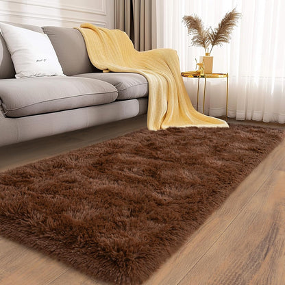 Alfombra Peludita Pasillera 50x200cm Decorativa Cafe