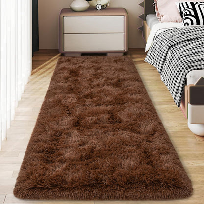 Alfombra Peludita Pasillera 50x200cm Decorativa Cafe