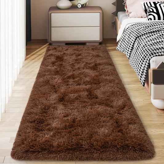 Alfombra Peludita Pasillera 50x200cm Decorativa Cafe