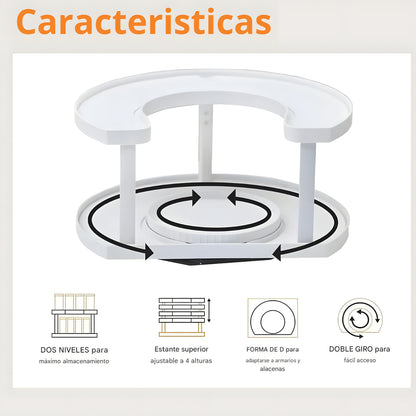 Organizador Giratorio 360° 2 Niveles Multiuso