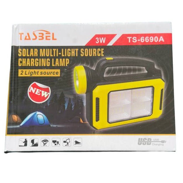 Lámpara Linterna Solar USB Recargable Power Bank Verde