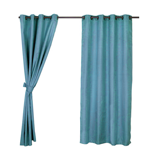 Cortina BlackOut 2 Paños 135x225 cm Azul