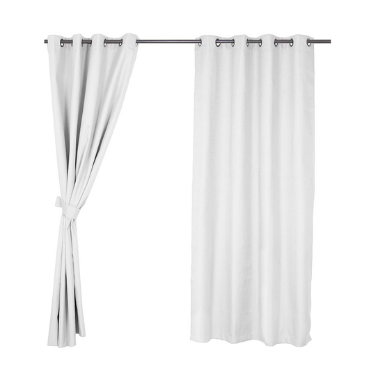 Cortina BlackOut 2 Paños 135x225 cm Blanco Hueso