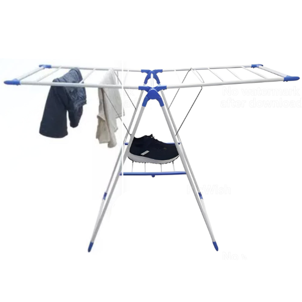 Tendedero De Ropa Plegable Rack 2 Niveles Útil Pequeño Espacio