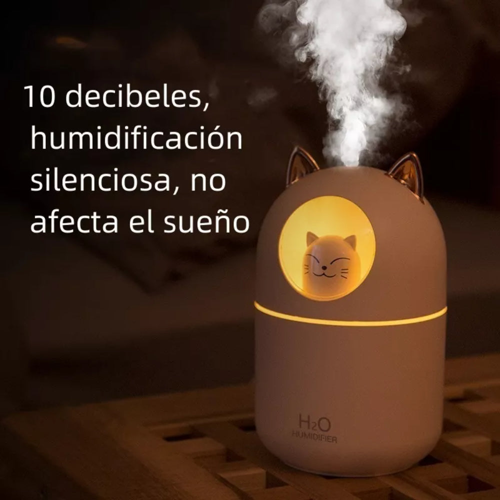 Humidificador Aire Purificador Difusor Gato Encantador H2o