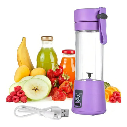 Juguera Licuadora 380ml Portátil USB Recargable Morado