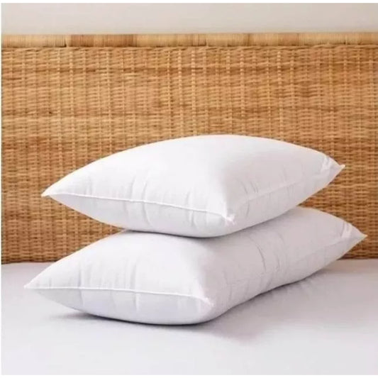 Pack Set  2 Almohadas 45x65 Cm Fibra Antiacaros Hipoalergenicas lavable Resiliente Blanco