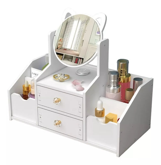Organizador Maquillaje Multifuncional Espejo Cajón