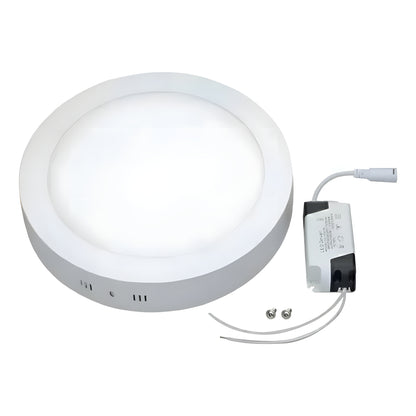 Foco Plafón Panel LED 18W Redondo Sobrepuesto | Blanco Frío 250mm