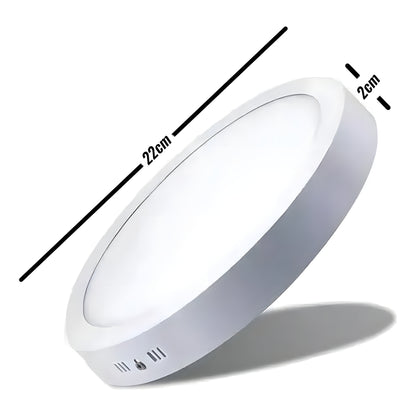 Foco Plafón Panel LED 18W Redondo Sobrepuesto | Blanco Frío 250mm