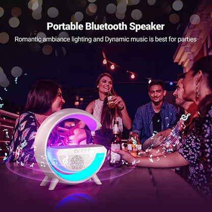 Lámpara Parlante De Mesa Tipo G Led Recargable Altavoz Bluetooth Inteligente