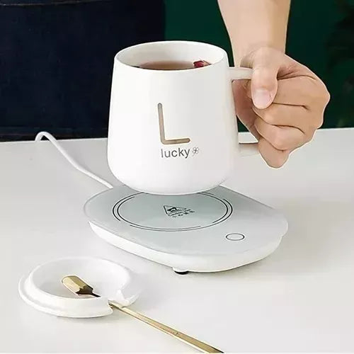 Taza con Calentador Eléctrico + Cuchara Blanca - imagen 2 | Netzo.cl