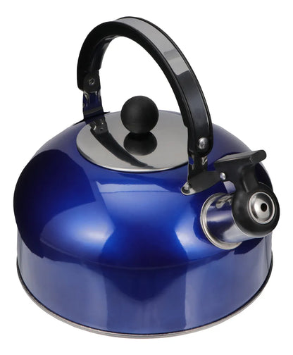 Tetera Acero Inox 1.8L Silbato Abre Fácil Cocina Azul