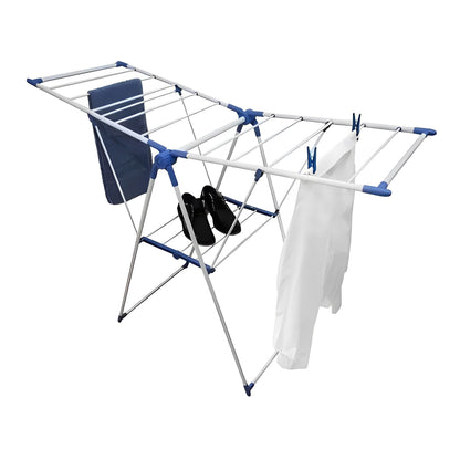 Tendedero De Ropa Plegable Rack 2 Niveles Útil Pequeño Espacio