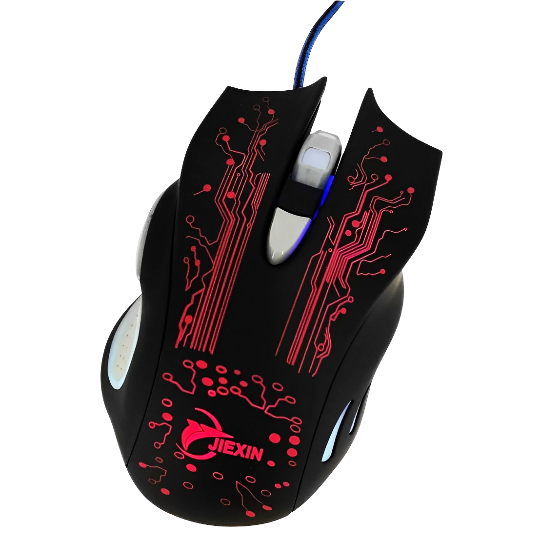 Mouse Gamer Jiexin X14 LED 6000 DPI Ergonómico PC | Netzo Chile