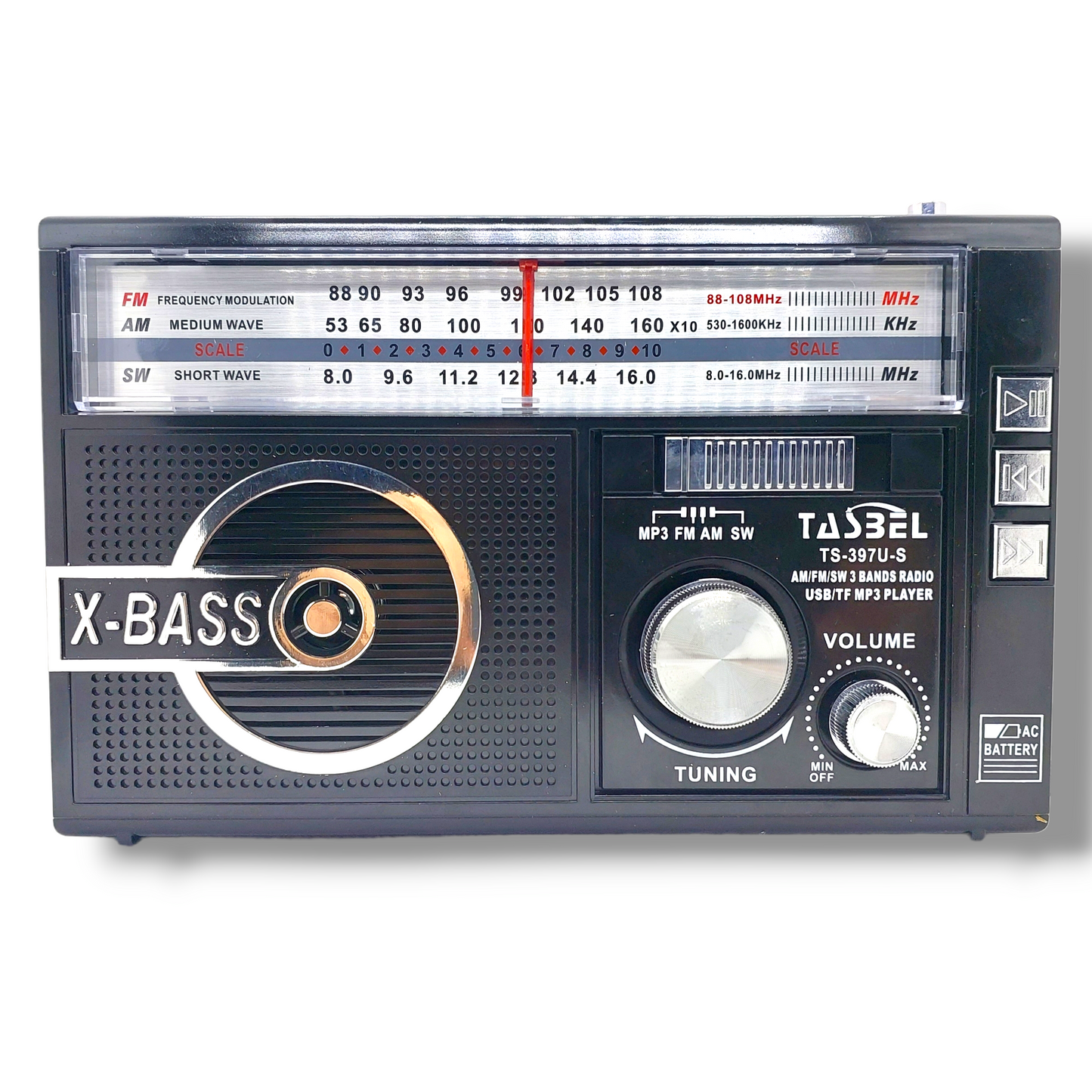 Radio Vintage con Dial Recargable Am/fm/sw Mp3 Microsd Solar con linterna