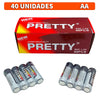 Pack 40 Pilas AA Alcalinas 1.5V Pretty | Multiuso | Netzo Chile
