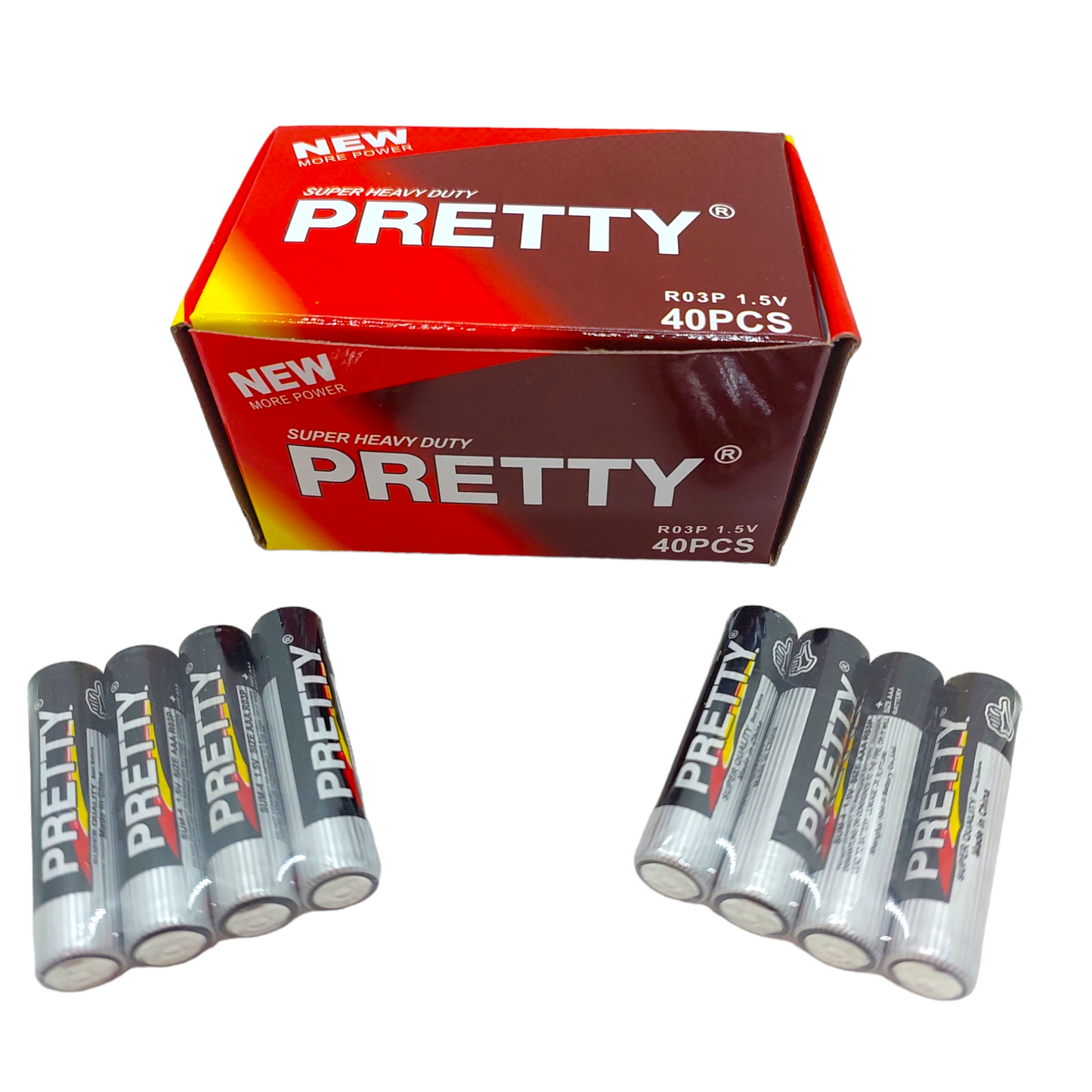 Caja Pack 40 Pilas AAA Triple A 1.5 Volt Alcalina Marca Pretty Multiuso