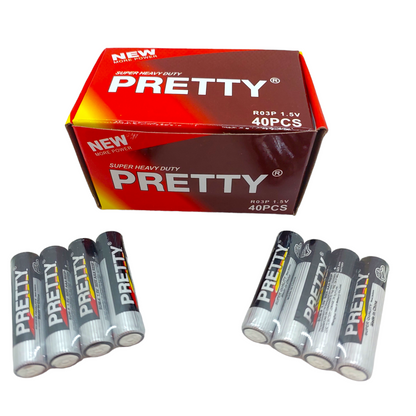 Caja Pack 40 Pilas AAA Triple A 1.5 Volt Alcalina Marca Pretty Multiuso