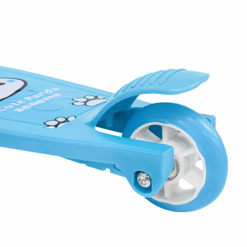 Scooter Monopatín Niños Regulable Luces LED Freno Celeste