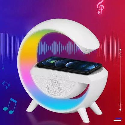 Lámpara Parlante De Mesa Tipo G Led Recargable Altavoz Bluetooth Inteligente