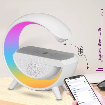 Lámpara Parlante De Mesa Tipo G Led Recargable Altavoz Bluetooth Inteligente