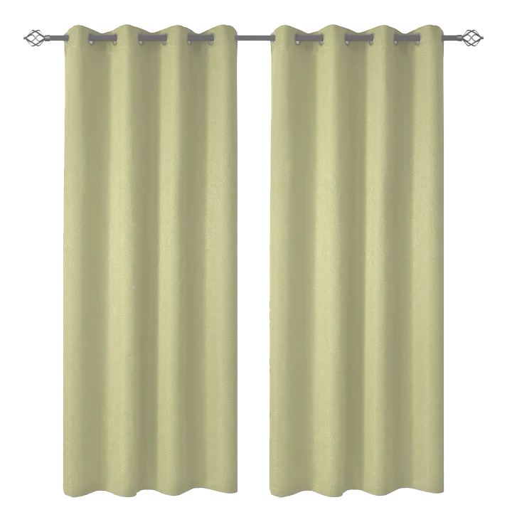 Cortina Textura Lino 2 Paños 140x260 Crema
