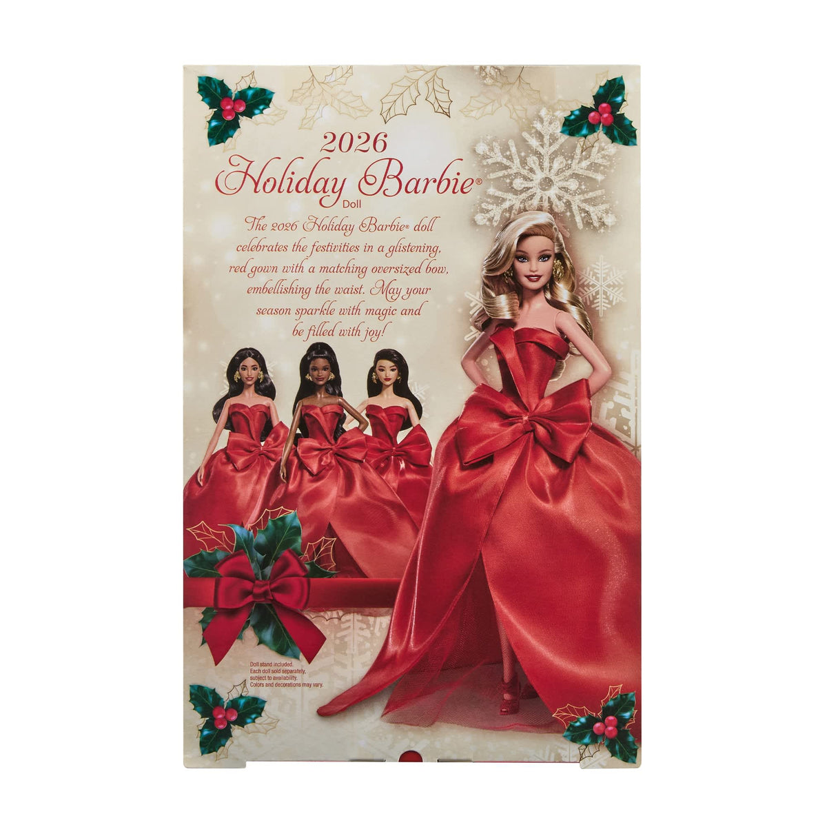 Barbie Signature Holiday 2026 Colección Vestido Rojo JJX70