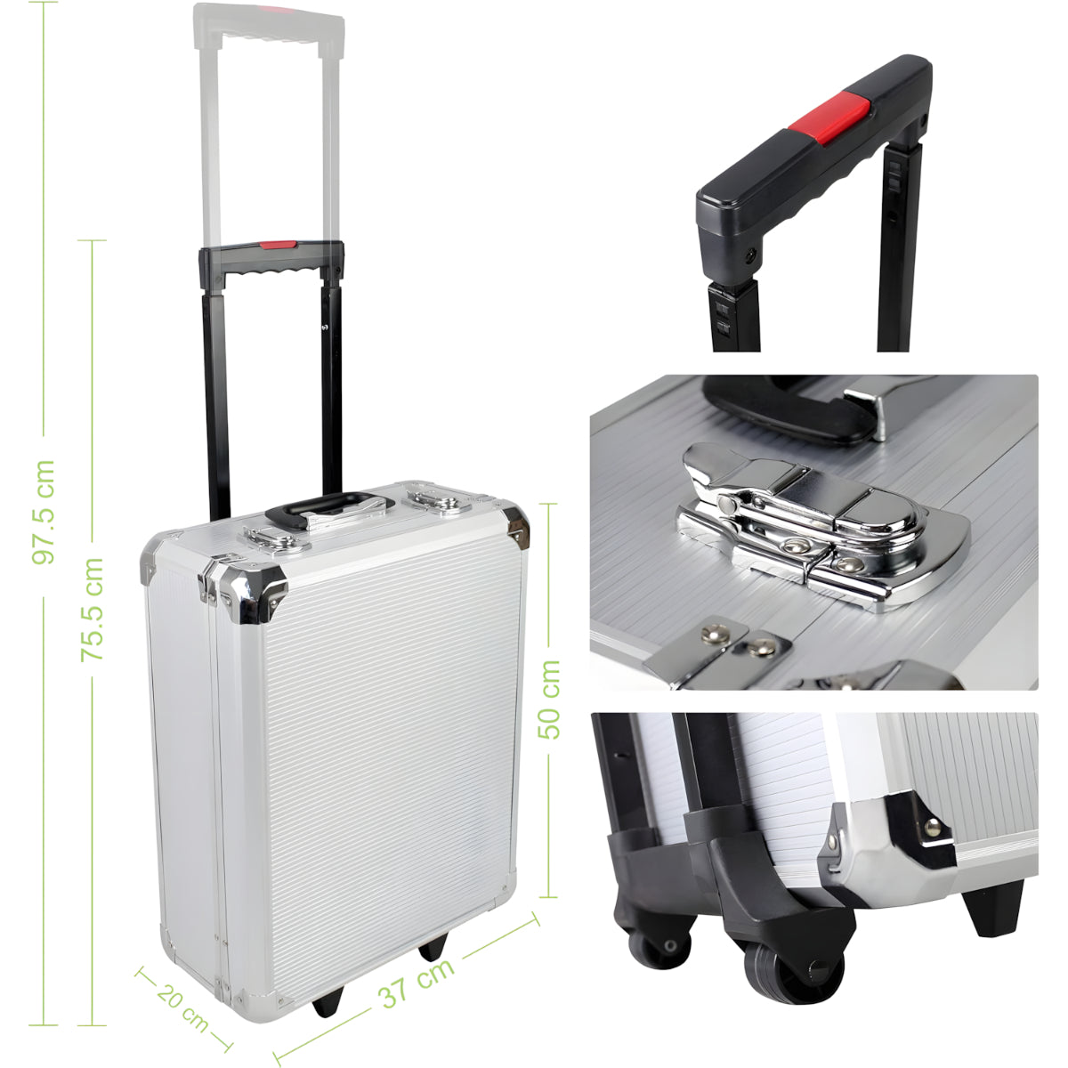 Caja De Herramientas Aluminio 187 Piezas Maleta c/ Ruedas