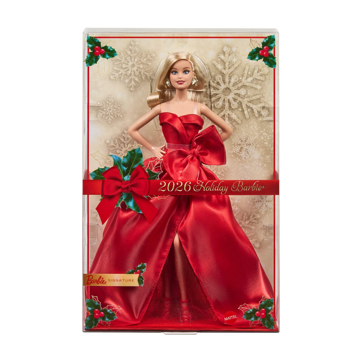 Barbie Signature Holiday 2026 Colección Vestido Rojo JJX70