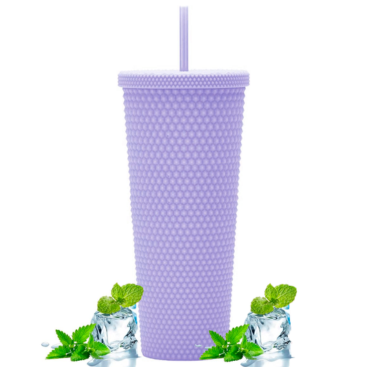 Vaso Térmico Tipo Starbucks 1 Litro Mate C/Bombilla Morado