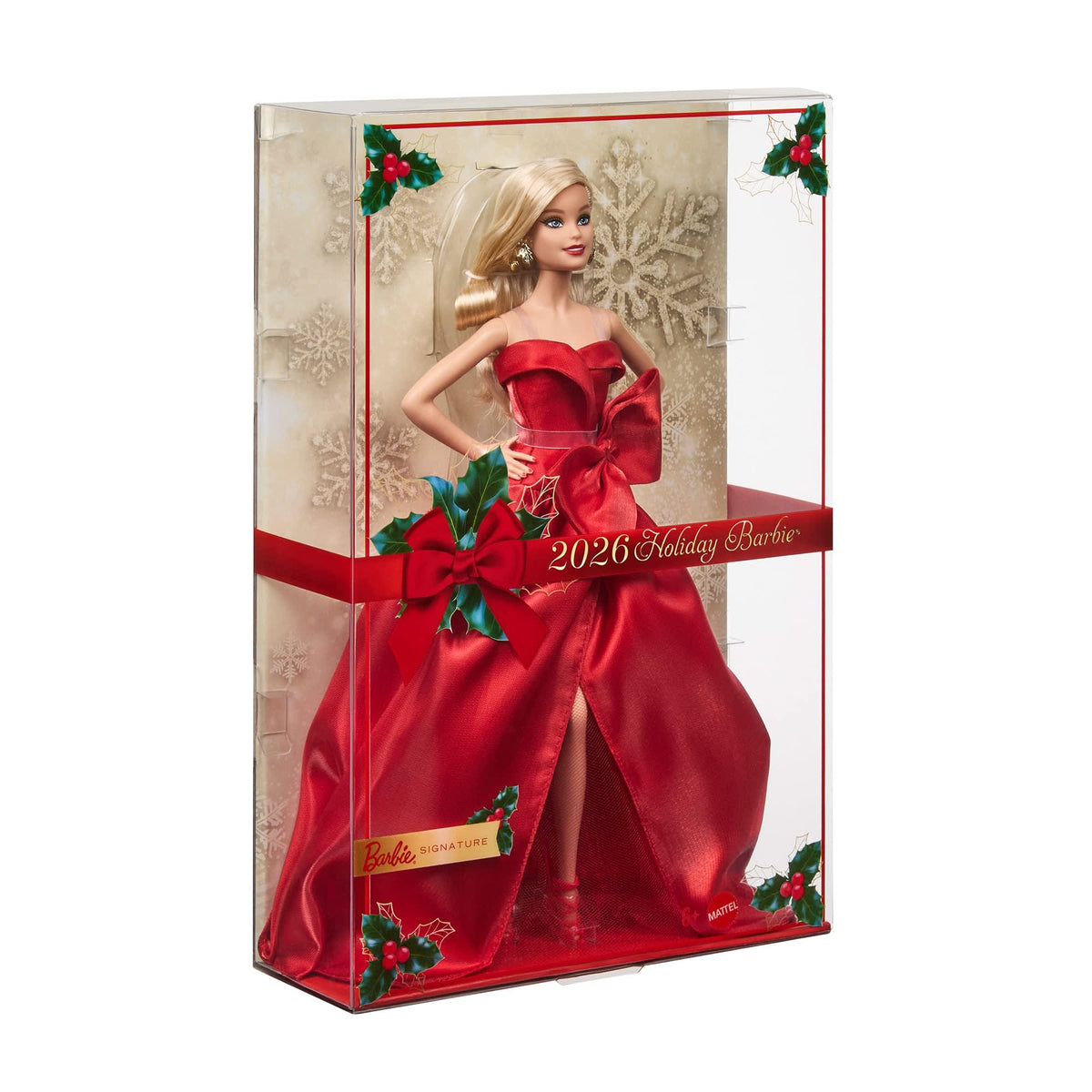 Barbie Signature Holiday 2026 Colección Vestido Rojo JJX70
