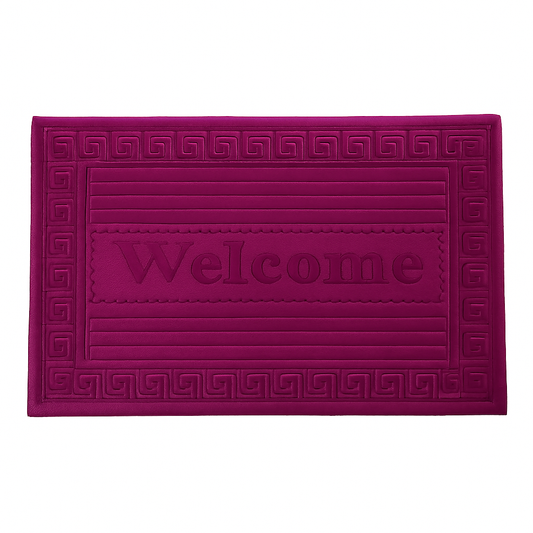 Alfombra Limpiapies Choapino 60x40 Antideslizante Entrada Burdeo