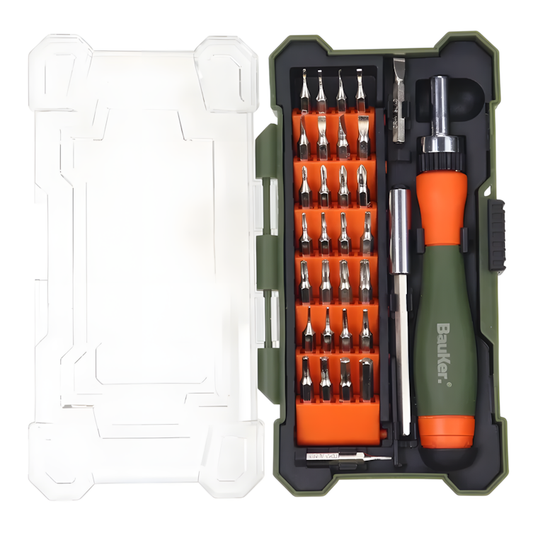 Set Kit Bauker 32 Piezas Puntas Destornillador  1/4